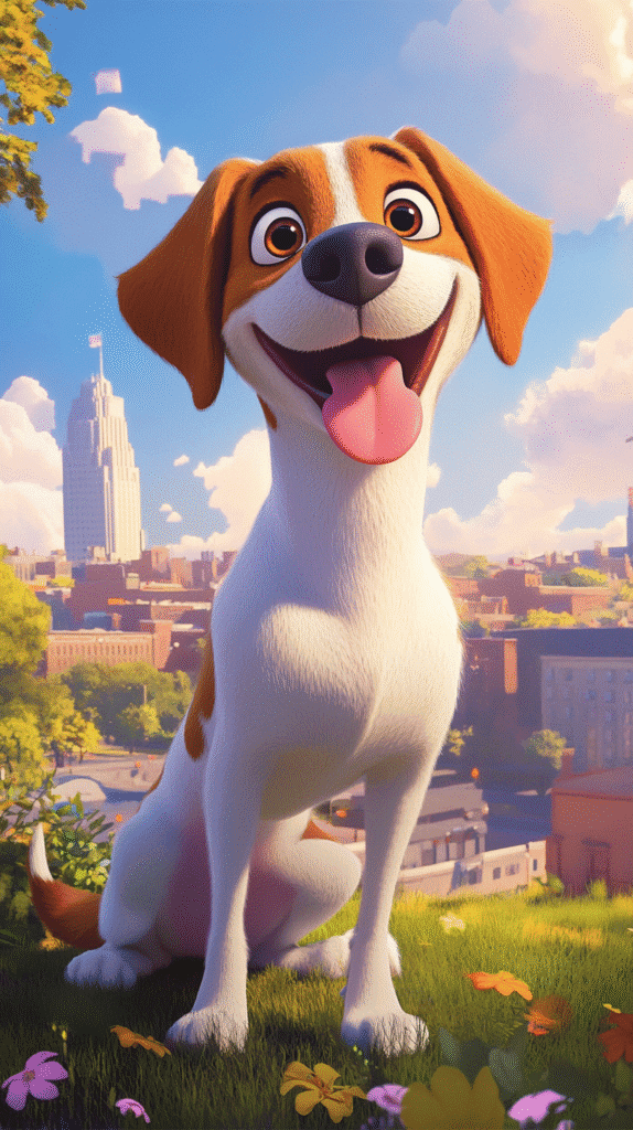 a happy dog about to go to a luxury dog boarding kennel in New Hampshire