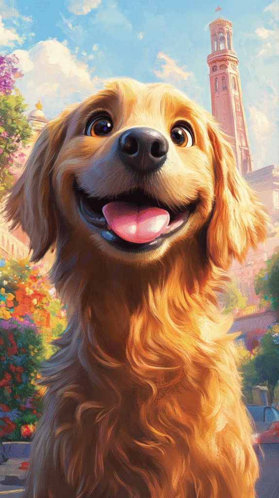 a happy dog about to go to a luxury dog boarding kennel in Washington