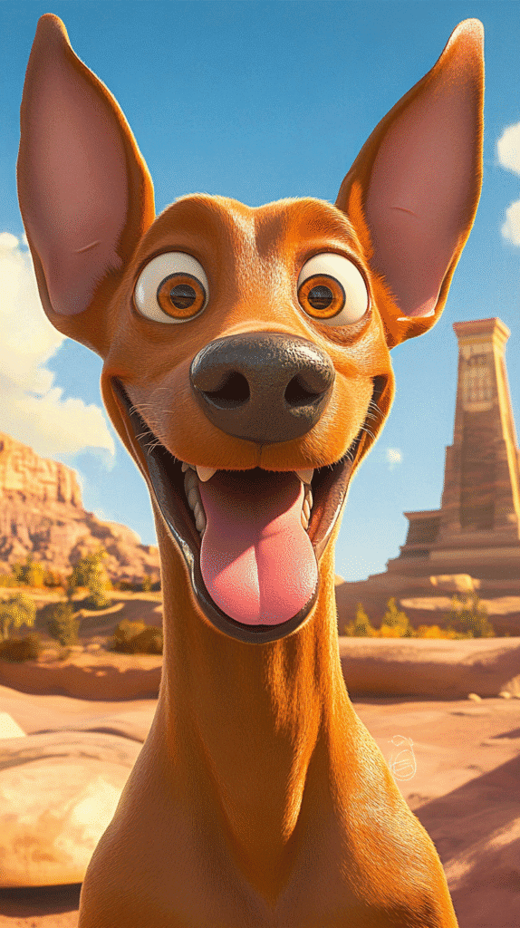 A happy dog about to go to a luxury boarding kennel in Arizona